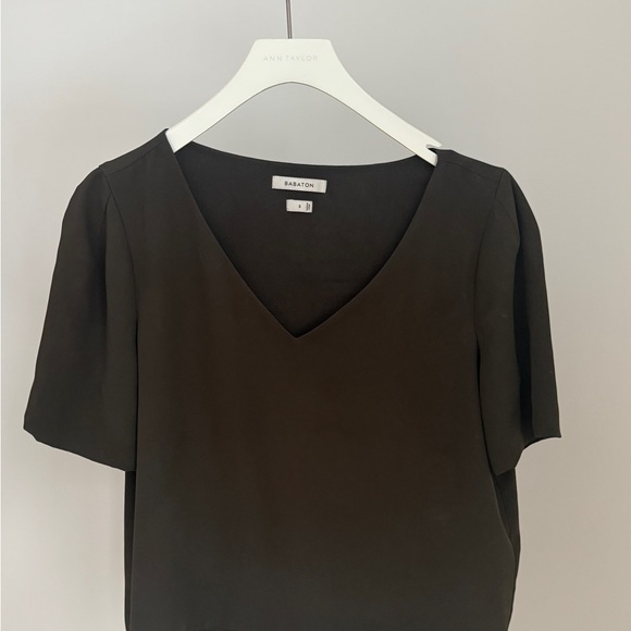 Aritzia Tops - Babaton Elegant Black V-Neck Blouse